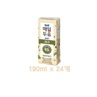 매일두유 99.89 190mlx24팩/설탕무첨가/무첨가두유, 190ml, 24개