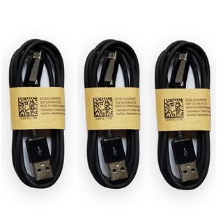 마이크로5핀 1m 삼성스타일 충전/데이터, 1개, 블랙