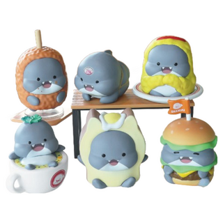 M.M小舖 夥伴玩具 盒玩 胖鯊魚鯊西米 3 貼圖 盲盒, 1個, 一中盒(請下標6次)