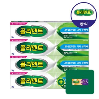폴리덴트 의치 부착재 (무향) 4개+샘플 1개 증정, 4개, 75ml, 1개입