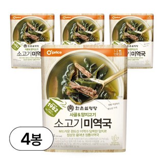 오프라이스X한촌설렁탕 소고기미역국, 4개, 500g