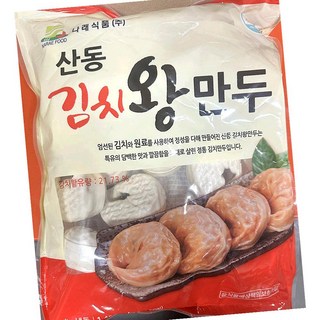 산동 김치 왕만두 냉동 1.4k x4업소용 식자재 식당용 단체 급식용 식재료 대용량, 4개, 1.4kg