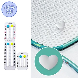 [MSMULTIVERSE] 점수 계산이 더 쉬워져요 테니스 라켓 스코어 카운터 기록 부착 점수판+사은품, 1세트, 화이트