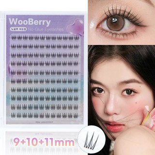 우베리 노글루 가닥속눈썹 또렷한 데일리 아이돌 속눈썹 풀 필요없는 속눈썹 투명라인 대용량 120모, L-07, 1개