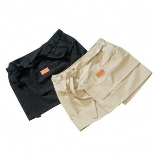 Miki Kajiura 圍裙 日系短版工作圍裙 日本製, 短工作圍裙-黑色, 詳見包裝