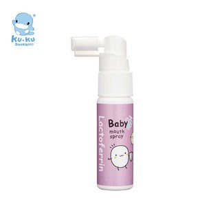 速出貨 KUKU 酷咕鴨 寶寶益生菌幕斯牙膏／寶寶乳鐵蛋白潔牙噴霧 寶寶潔牙 6M, 1個, 寶寶乳鐵蛋白潔牙噴霧-葡萄 20ml