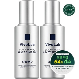 바이브랩 스피옥실(SPIOXYL) 스피큘 탈모앰플 리액트샷 800, 50ml, 2개