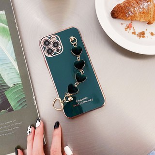 아이폰 12프로맥스 하트 스트랩 소프트 케이스 h2902