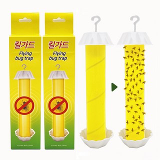 킬가드 플라이스틱 날파리 퇴치 초파리 트랩 스틱형 파리끈끈이 뿌리파리 벌레, 2개, 1개입