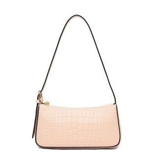 台灣大批發 精選韓系質感真皮包包系列 斜背包 單肩包 斜跨包 托特包 側背包 月牙包 手機包 馬鞍包包 皮夾 送禮, F款/腋下包/藕色