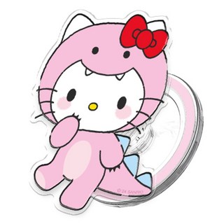 정품 산리오 캐릭터즈 투명 맥세이프 그립톡 + 자석링, 1개, 다이노 - 헬로키티