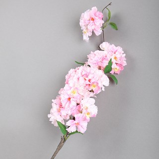 高檔仿真櫻花枝 家居婚禮場景布置絹花假花裝飾日本櫻花仿真花永生花人造花乾燥花永不凋零拍照道具假花裝飾居家裝飾, 深粉, 1個