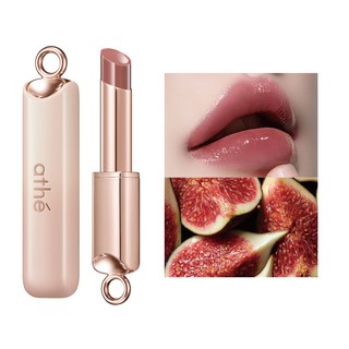 ATHE 水潤唇彩潤唇膏 觸唇即融 晶瑩光潤 持久滋潤, 1個, #8 FIG CORE, 3.4g, 玫瑰色調/無味
