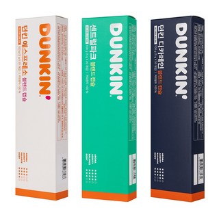 던킨 네스프레소 호환 캡슐 세트 [에스프레소+센트럴파크+디카페인], 5g, 3개, 20개입