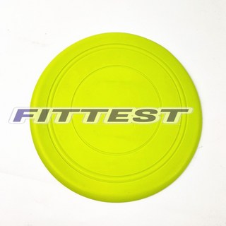 Fittest 飛盤 安全矽膠遊戲飛盤 體能訓練飛盤，戶外休閒運動首選，安全耐用，親子互動最佳玩具, 黃, 1個