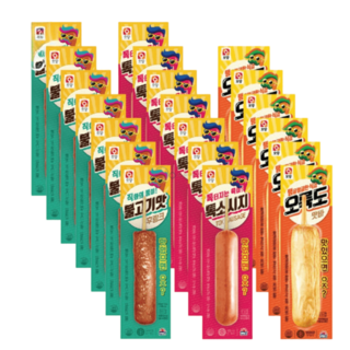 사조 핫바 소시지 버라이어티 20개세트 후랑크7+소시지7+맛바6, 1세트