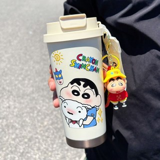 蠟筆小新保溫杯，316不鏽鋼雙飲杯，大容量學生便攜吸管杯，高顔值女生款, 【其他保温杯】,【收藏+關注丨優先發貨】, 1個