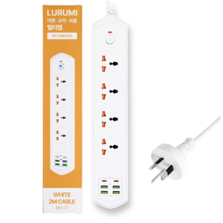 루루미 호주 뉴질랜드 여행 유학 워홀 멀티탭 어댑터, 1개