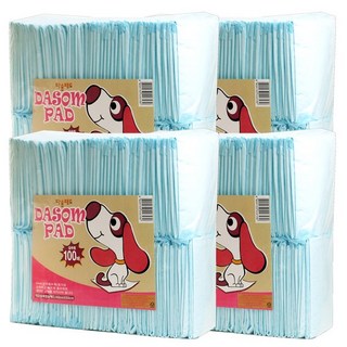 다솜패드 400매(100매x4개) 강아지패드 애견패드 배변패드, 다솜 강아지패드 강아지 배변패드 소형 100매 x 4개, 100개, 1개입