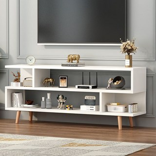 심플 티비다이 거실장 2단 선반장 미니 수납장 DSG10, 화이트