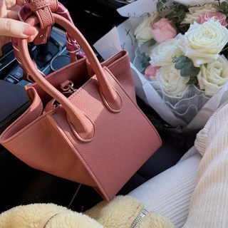 菜籃子 翅膀包 真皮包包 手提包 水桶包 精品包包 鞦韆包 百搭包包 單肩斜挎包 媽媽包 韓國包包 子母包 066, 玫瑰紅，附可愛小馬、精美絲巾 O