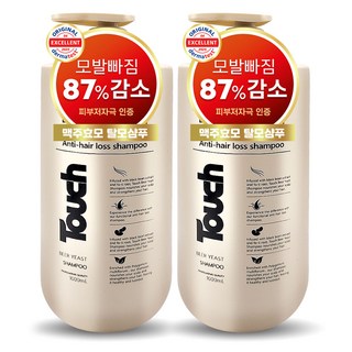 터치 맥주효모 비어 이스트 탈모완화 샴푸, 2개, 1000ml