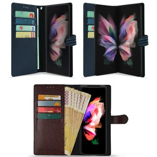 지갑 대용 갤럭시 Z폴드7 제트폴더7 폴드7 천연소가죽 면피가죽 지갑형 주문제작 케이스 그랜드