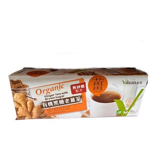 Vilson 米森 有機黑糖老薑茶 36包入, 20g, 36個裝, 1箱