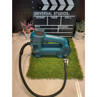 移動無線打氣機 適配牧田/得偉/米沃奇鋰18V電池充氣泵 標配各種氣嘴 直流電動打氣機 台灣發貨, 1個, 藍色牧田款主機, 藍色