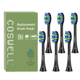 飛利浦Philips電動牙刷刷頭|適用HX9/HX7/HX6/HX3|無銅滅菌|清潔護齦|副廠, 1個, 6個裝