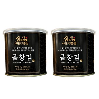 서천명품김 곱창캔김 서천명품김 준영수산 40g 지주식 25년 햇김 곱창김 2캔 3캔, 2개