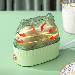 2구 계란 찜기 반숙 완숙 완벽한 계란 삶는 기계 에그쿠커 가정용 기숙사, 녹색