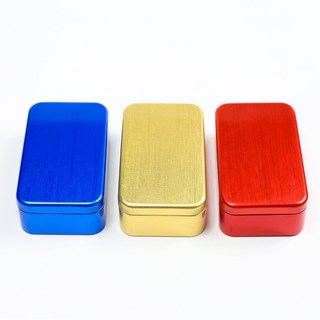 嗨購 長方形磨砂迷你銀色馬口鐵盒，髮夾飾品撲克收納盒，多用途迷你鐵盒, 1個, 11*6.5*3.5