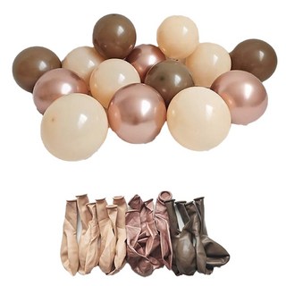 氣球派對多 14顆氣球組 生日 派對佈置 抓周 收涎 告白氣球 求婚 慶生, 10吋屬玫瑰4深卡其4杏色6
