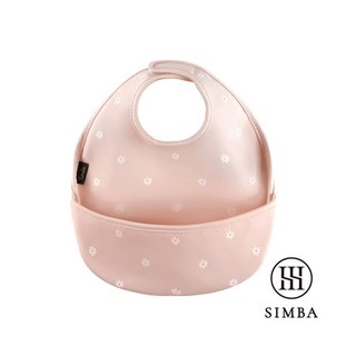 小獅王辛巴 Simba 好吃防水圍兜 - 台灣公司貨 兒童圍兜 防水圍兜, 蜜桃菠菠(粉色), 1個