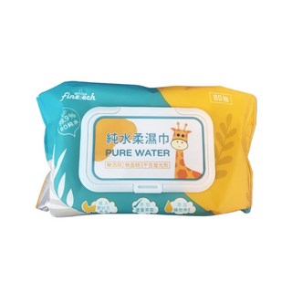 釩泰長頸鹿純水濕紙巾 80抽 加蓋加厚 寵物適用 含維生素E 蘆薈萃取, 80個, 1個裝