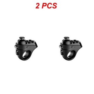 손가락 링 스타일 휴대폰 컨트롤러 게임패드 리모컨 안드로이드 IOS 스마트폰 전자책 태블릿 PC VR용 1 개 2 개, 한개옵션1, 2) Black 2pcs