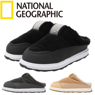 (매장정품) 내셔널지오그래픽 여성 뮬 코듀로이 퍼 논슬립 기능성 편안한 데일리 사무실 겨울