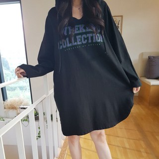 상상그이상 여성용 국내제작 후드 롱티셔츠 루즈핏 빅사이즈 레깅스 코디 뒷판 레터링 나염 포인트 임부복 원피스 티셔츠