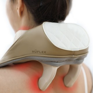 리빙웰 휴플렉스 목 어깨마사지기/ 강력한 손맛/ 초경량/ 온열찜질/음성안내/무선 안마기, 1세트(SM300)