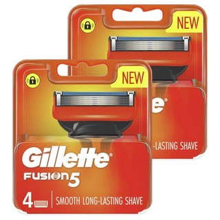 Gillette 吉列 Fusion 5 柔順長效刮鬍刀片, 2個, 4入
