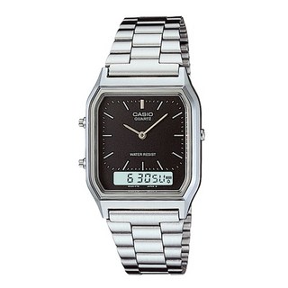 復古型雙顯錶 閨密對錶 日系長方型 雙時區顯示 中性款 台灣卡西歐公司代理貨 AQ-230