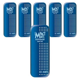 임팩트 민트 캔디 슬림 페퍼민트 독일 무설탕 사탕, 9g, 6개