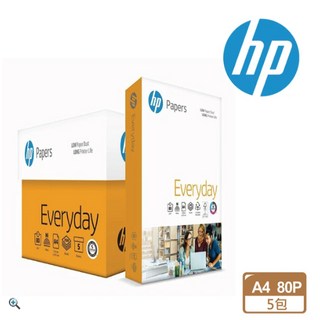 HP 惠普 A4 80磅影印紙 (A4 x 5包入) (雷射 . 影印 . 傳真 . 噴墨 ), 1個