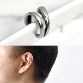 耳骨夾 鋼製雙線條 NDF78