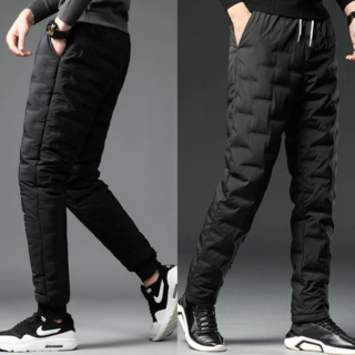 1+1 남성 고주파 압열누빔 패딩바지 조거형/일자형 겨울바지