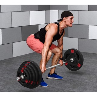 奧林匹克槓片 10kg/15kg/20kg 大孔槓片 奧槓片 包膠鐵片 重量片 長槓 槓片, 1個, 10kg單片