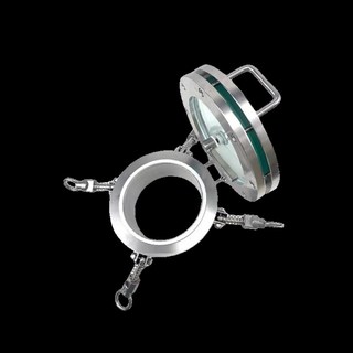 304 스테인리스강 전체 유리 맨홀 퀵 오프닝 목 조준기 미러 압력 용접 플립 큰 창 브러시 포함, 05 DN80 (port 89)