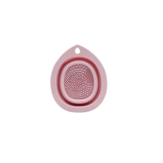 실리콘 화장품 브러쉬 청소 그릇 효율적이고 휴대용 및 재사용 가능한 메이크업 브러쉬 청소 컵 메이크업, 11 Pink 03