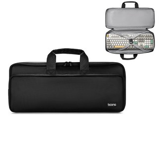 마켓세일러 기계식 키보드 파우치 듀얼포켓 케이스 가방, 블랙, 1개